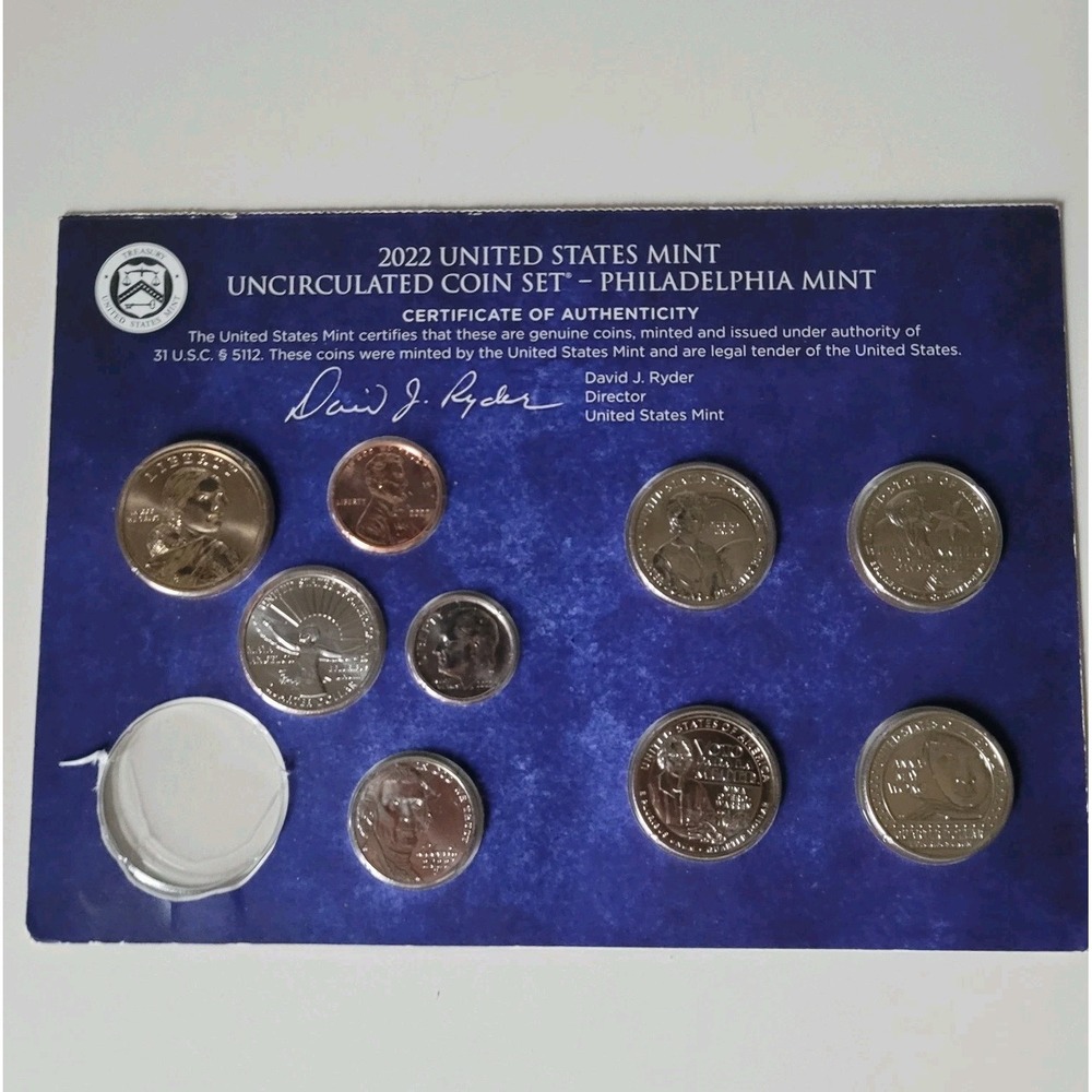 Incomplete 2022-P US Mint Uncirculated Coin Set - Philadelphia (Missing 1 Coin)